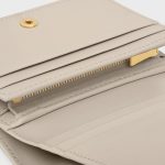 TRIOMPHE COMPACT WALLET IN SHINY CALFSKIN LIGHT STONE - Image 5
